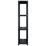 vidaXL Regál so 4 úložnými poličkami čierny 183x30,5x130 cm plastový – Obrázok 6