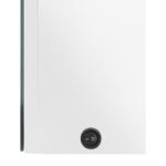 vidaXL Kúpeľňová skrinka s LED a zrkadlom, lesklá biela 80x12x68 cm – Obrázok 6