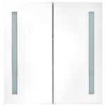 vidaXL LED kúpeľňová zrkadlová skrinka betónovo-sivá 62x14x60 cm – Obrázok 5