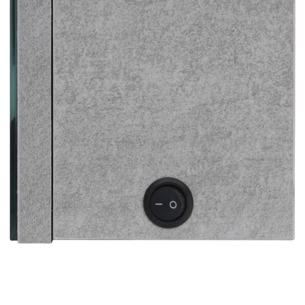 vidaXL LED kúpeľňová zrkadlová skrinka betónovo-sivá 62x14x60 cm – Obrázok 6