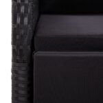 vidaXL 5-dielna záhradná jedálenská súprava čierna – Obrázok 8