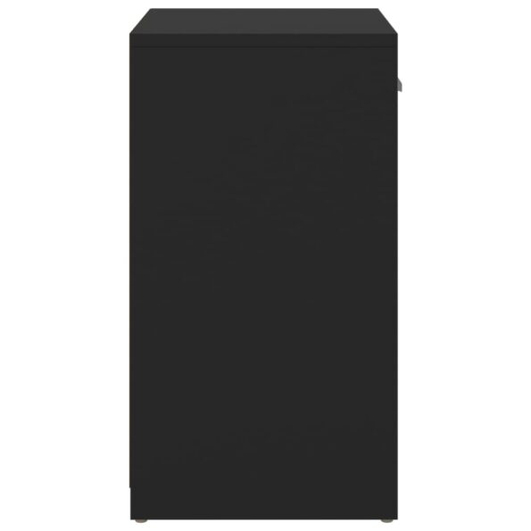 vidaXL Lavica na topánky čierna 94,5x31x57 cm drevotrieska – Obrázok 5