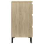 vidaXL Nočný stolík kovové nohy dub sonoma 40x35x69 cm – Obrázok 5