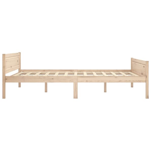 vidaXL Posteľný rám borovicový masív 160x200 cm – Obrázok 3