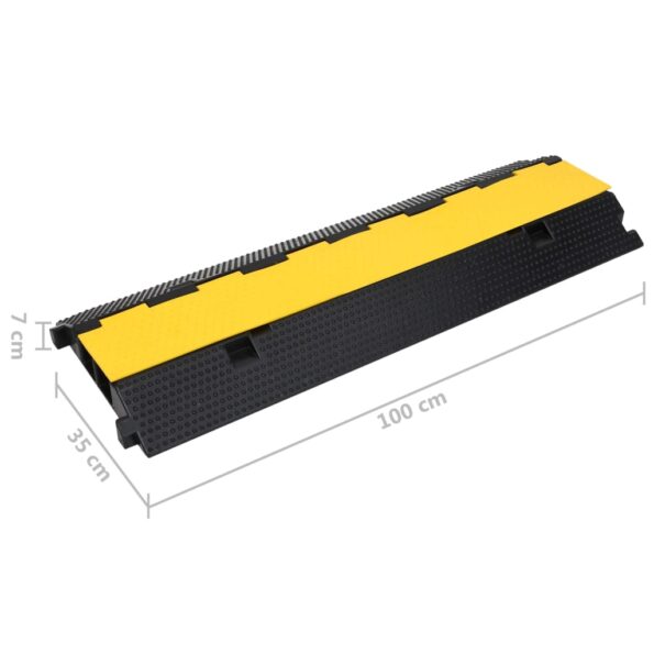 vidaXL Káblový gumený prejazd 2 kanálový 100 cm – Obrázok 7