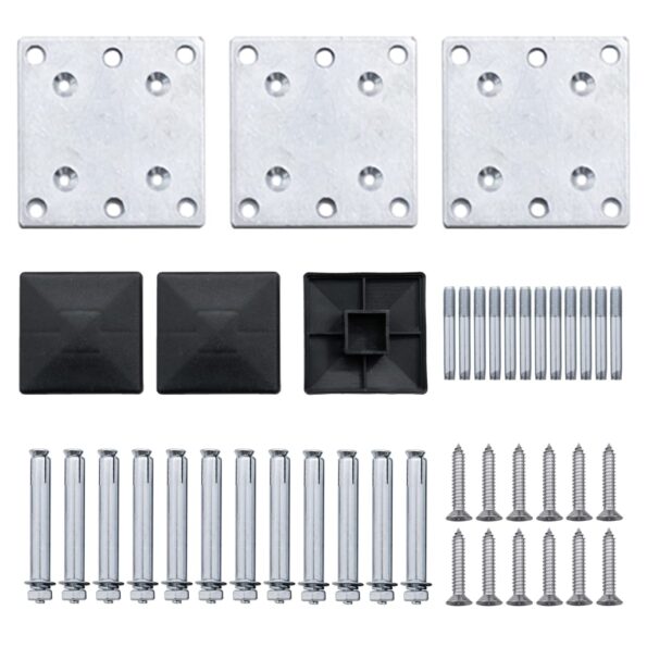 vidaXL Sada plotových panelov WPC 353x186 cm čierna – Obrázok 10