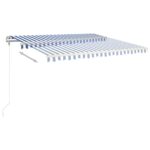 vidaXL Automaticky zaťahovacia markíza 400x350 cm modrá a biela – Obrázok 3
