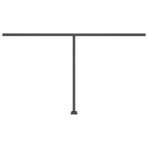 vidaXL Stojaca ručne zaťahovacia markíza 400x300 cm oranžovo-hnedá – Obrázok 8