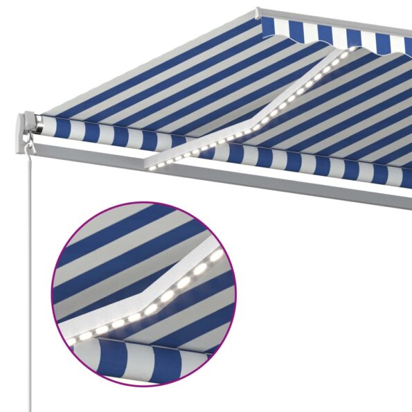 VXL8720286400753_g_en_hd_6.jpg vidaXL Automatická markíza s LED a senzorom vetra 400x300cm modrobiela – Obrázok 7