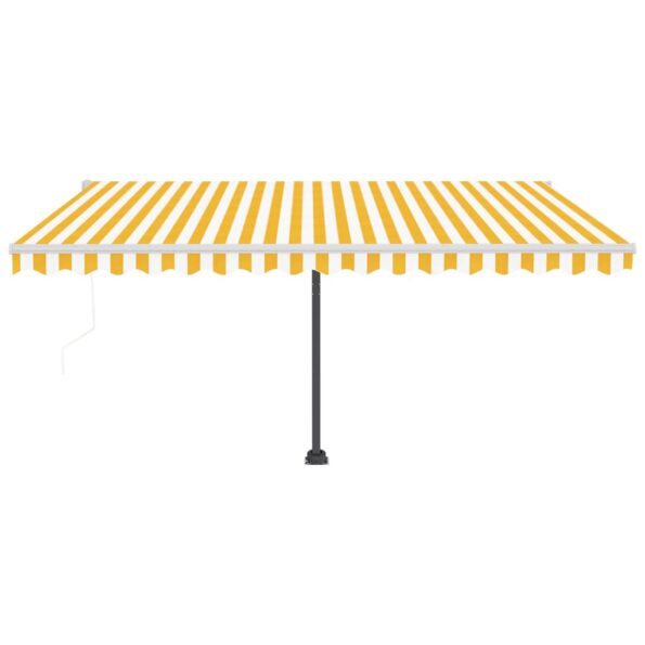 vidaXL Automatická markíza s LED a senzorom vetra 450x300cm žlto-biela – Obrázok 5