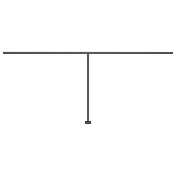 vidaXL Voľne stojaca ručne zaťahovacia markíza 500x350 cm, žlto biela – Obrázok 8