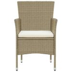 vidaXL 7-dielna záhradná jedálenská súprava polyratan béžová – Obrázok 5