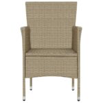 vidaXL 7-dielna záhradná jedálenská súprava polyratan béžová – Obrázok 9