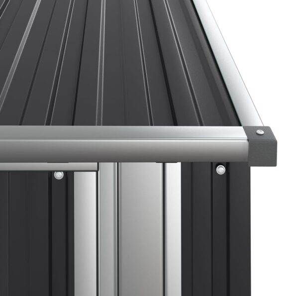 vidaXL Záhradná kôlňa antracitová 118,5x97x209,5 cm pozinkovaná oceľ – Obrázok 7