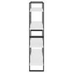 vidaXL 4-poschodová knižnica biela 100x30x140 cm drevotrieska – Obrázok 6