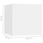 vidaXL 6-dielna súprava TV skriniek biela drevotrieska – Obrázok 7