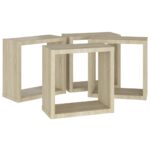 vidaXL Nástenné police 4 ks dub sonoma 30x15x30 cm – Obrázok 6
