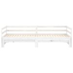 vidaXL Rozkladacia denná posteľ biela borovicový masív 2x(90x200) cm – Obrázok 7