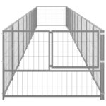 vidaXL Koterec pre psy strieborný 10 m² oceľ – Obrázok 3