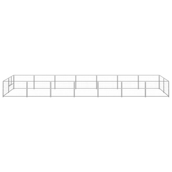 VXL8720286663974_g_en_hd_1.jpg vidaXL Koterec pre psy strieborný 14 m² oceľ – Obrázok 2