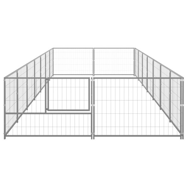 VXL8720286663974_g_en_hd_2.jpg vidaXL Koterec pre psy strieborný 14 m² oceľ – Obrázok 3