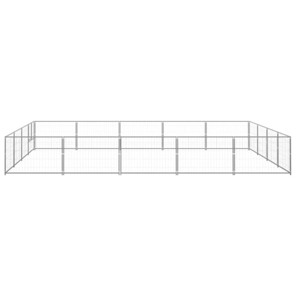 VXL8720286664254_g_en_hd_1.jpg vidaXL Koterec pre psy strieborný 20 m² oceľ – Obrázok 2
