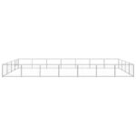 vidaXL Koterec pre psy strieborný 28 m² oceľ – Obrázok 2