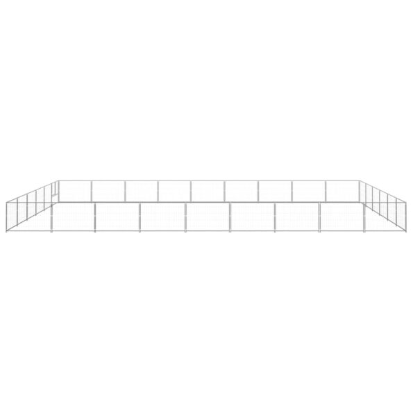 VXL8720286664513_g_en_hd_1.jpg vidaXL Koterec pre psov strieborný 54 m² oceľ – Obrázok 2