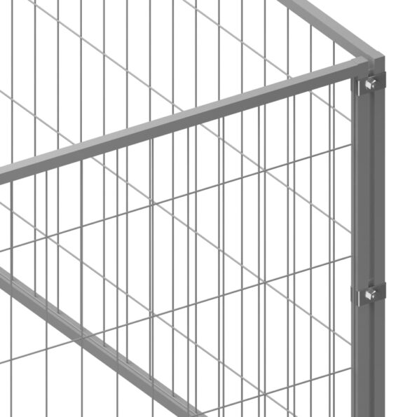 VXL8720286664513_g_en_hd_4.jpg vidaXL Koterec pre psov strieborný 54 m² oceľ – Obrázok 5