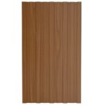 vidaXL Strešné panely 36 ks pozinkovaná oceľ hnedé 80x45 cm – Obrázok 3