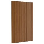 vidaXL Strešné panely 36 ks pozinkovaná oceľ hnedé 80x45 cm – Obrázok 4