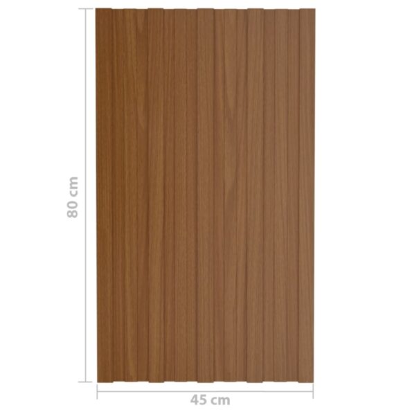 VXL8720286668030_g_en_hd_6.jpg vidaXL Strešné panely 36 ks pozinkovaná oceľ hnedé 80x45 cm – Obrázok 7