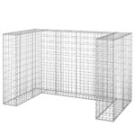 vidaXL Gabiónová stena na odpadkové koše, oceľ 180x100x110 cm – Obrázok 2
