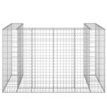 vidaXL Gabiónová stena na odpadkové koše, oceľ 180x100x110 cm – Obrázok 3