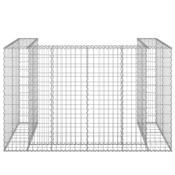 vidaXL Gabiónová stena na odpadkové koše, oceľ 180x100x110 cm – Obrázok 3