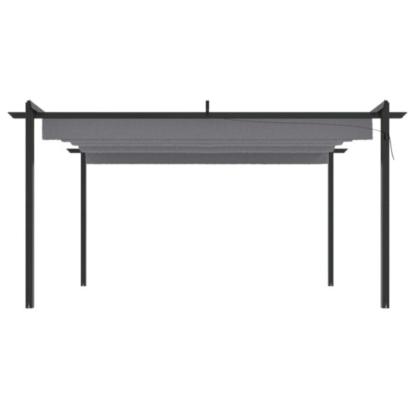 vidaXL Záhradný altánok so zaťahovacou strechou 4x3 m antracitový – Obrázok 3