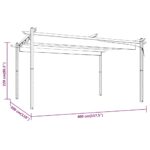 vidaXL Záhradný altánok so zaťahovacou strechou 4x3 m antracitový – Obrázok 8