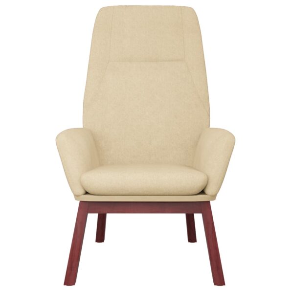 vidaXL Relaxačné kreslo krémové látkové – Obrázok 3