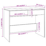 vidaXL Stôl dub sonoma 101x50x76,5 cm drevotrieska – Obrázok 8
