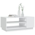 vidaXL Konferenčný stolík biely 102x55x43 cm drevotrieska – Obrázok 4