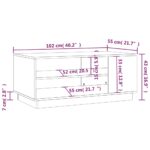 vidaXL Konferenčný stolík biely 102x55x43 cm drevotrieska – Obrázok 7
