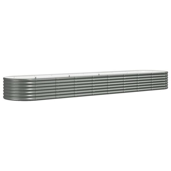 VXL8720286856321_a_en_hd_1.jpg vidaXL Vyvýšený záhradný záhon práškovaná oceľ 368x80x36 cm sivý – Obrázok 2