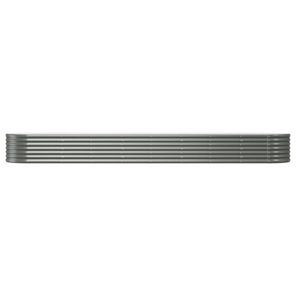 VXL8720286856321_g_en_hd_1.jpg vidaXL Vyvýšený záhradný záhon práškovaná oceľ 368x80x36 cm sivý – Obrázok 3