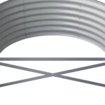 vidaXL Vyvýšený záhradný záhon práškovaná oceľ 368x80x36 cm sivý – Obrázok 5
