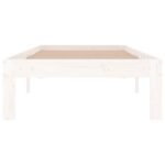 vidaXL Posteľný rám biely masívne drevo 75x190 cm 2FT6 malé jednolôžko – Obrázok 4