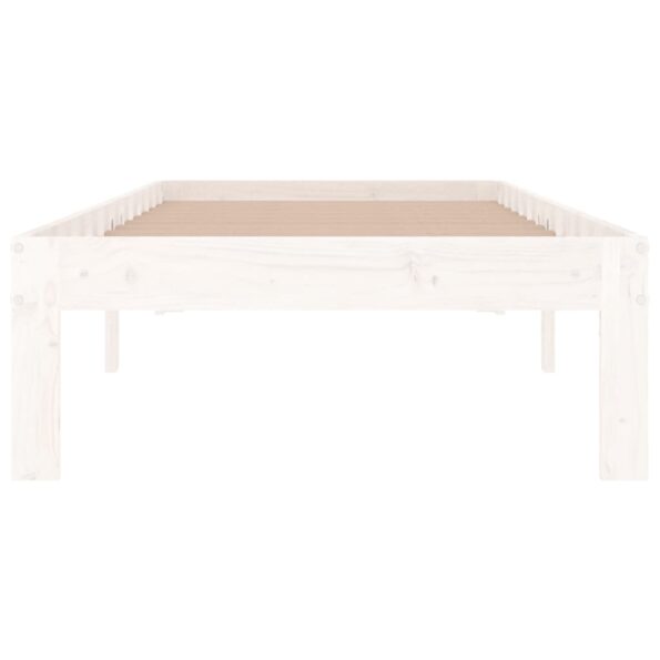 vidaXL Posteľný rám biely masívne drevo 75x190 cm 2FT6 malé jednolôžko – Obrázok 4
