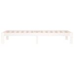 vidaXL Posteľný rám biely masívne drevo 75x190 cm 2FT6 malé jednolôžko – Obrázok 5