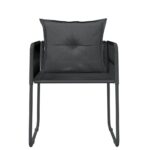 vidaXL 7-dielna záhradná jedálenská súprava čierna – Obrázok 6