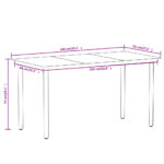 vidaXL 5-dielna záhradná jedálenská súprava čierna – Obrázok 8