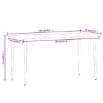 vidaXL 5-dielna záhradná jedálenská súprava čierna – Obrázok 8